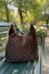 Leopard Trails Dark Brown Handbag