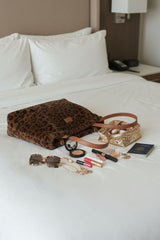 Leopard Trails Dark Brown Handbag
