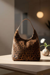 Leopard Trails Dark Brown Handbag