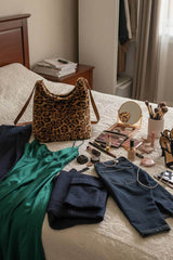 Leopard Trails Light Brown Handbag