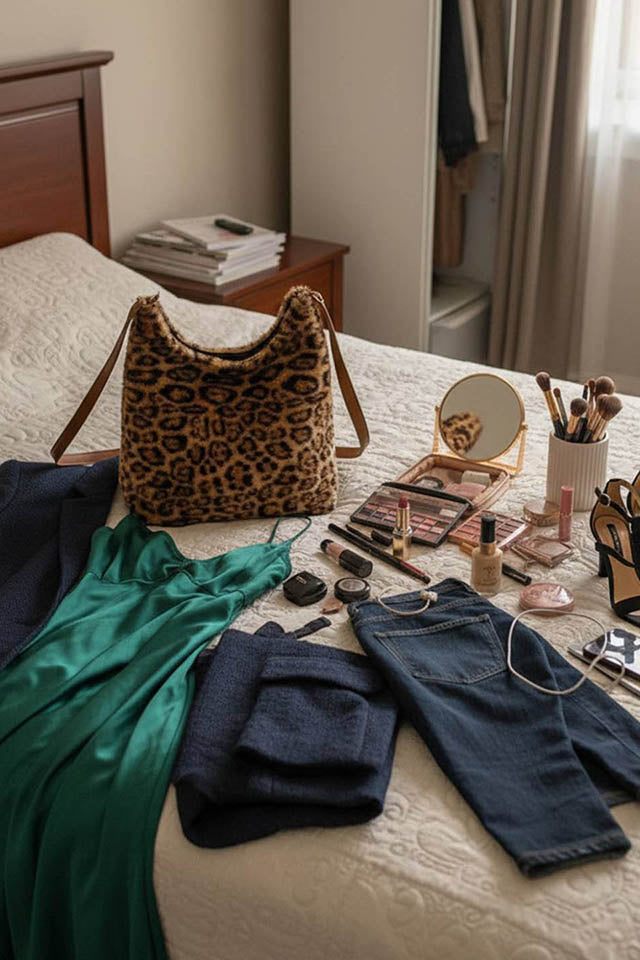 Leopard Trails Light Brown Handbag