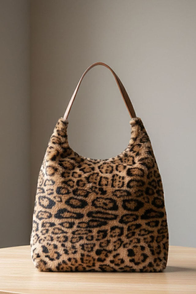 Leopard Trails Light Brown Handbag