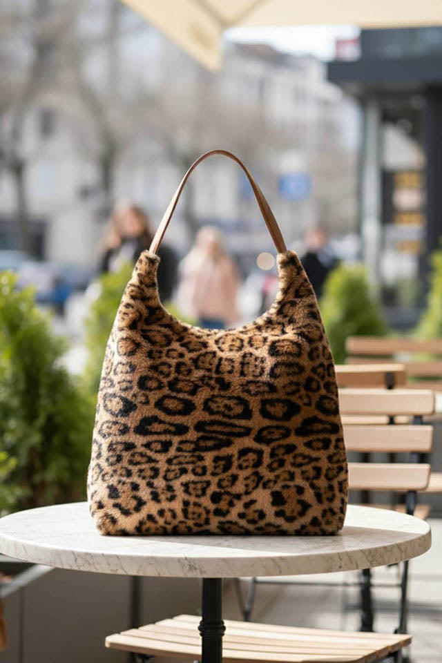 Leopard Trails Light Brown Handbag