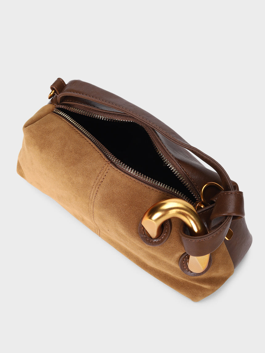 Blake Suede Beige Handbag