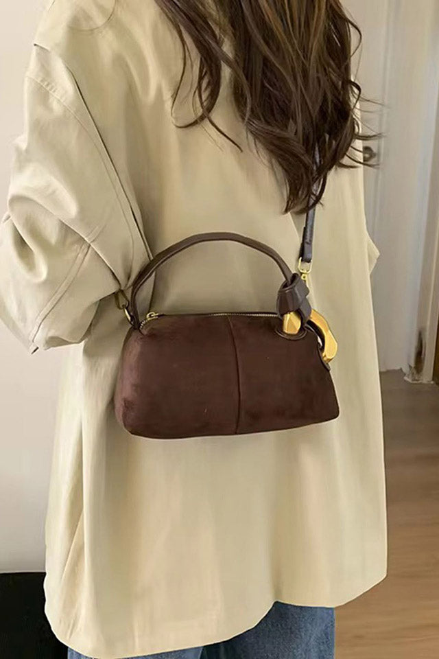 Blake Suede Coffee Handbag