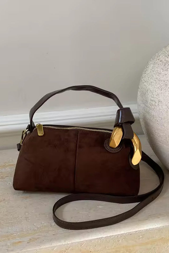 Blake Suede Coffee Handbag