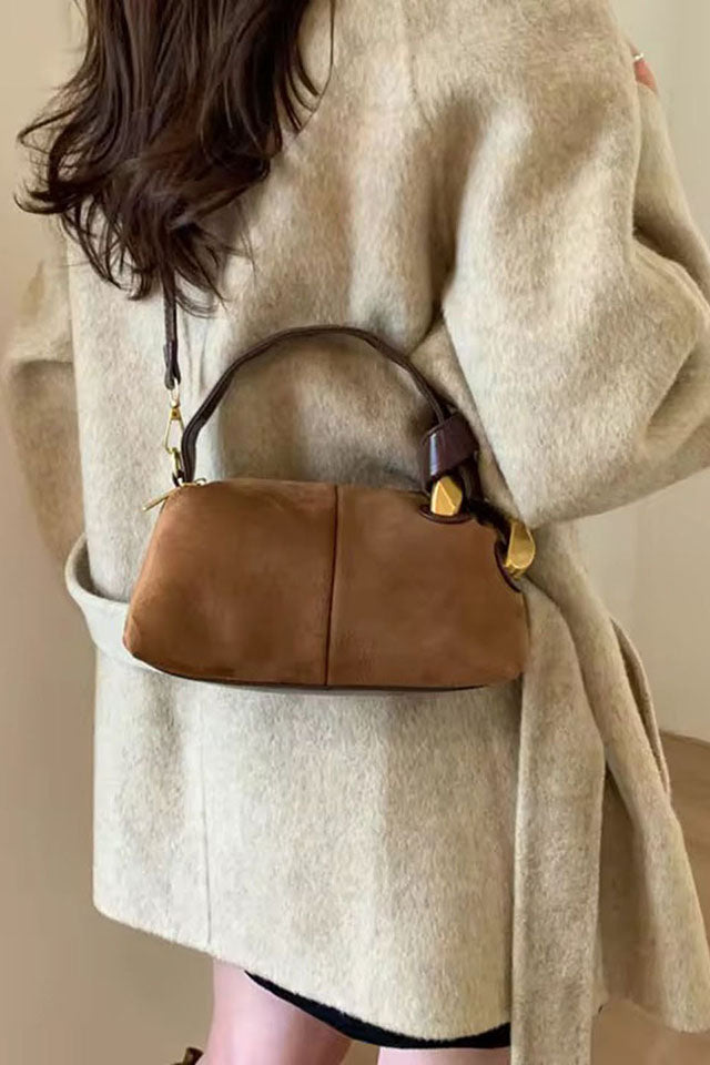 Blake Suede Beige Handbag
