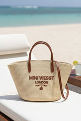 Beach Please Beige Tote Bag