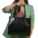 Office On The Go Black Tote Bag