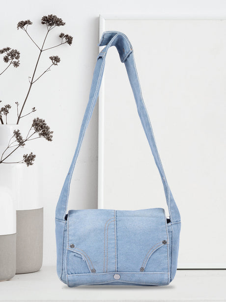 Denim Pocket Sling Bag