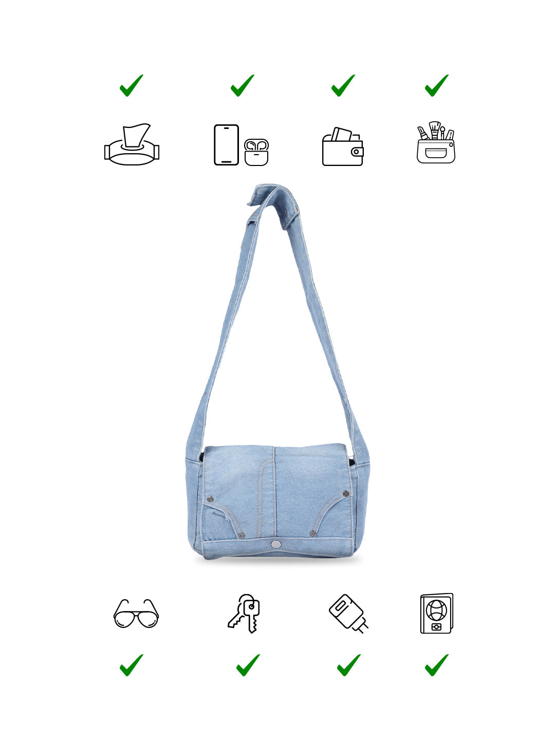 Denim Pocket Sling Bag