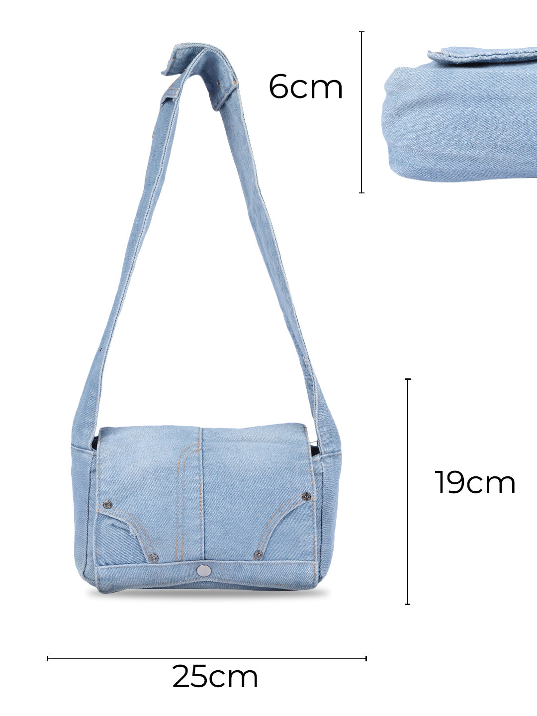 Denim Pocket Sling Bag