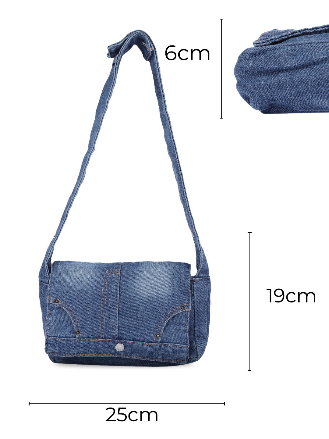 Denim Pocket Sling Bag