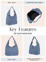 Denim Armhoulder Bag