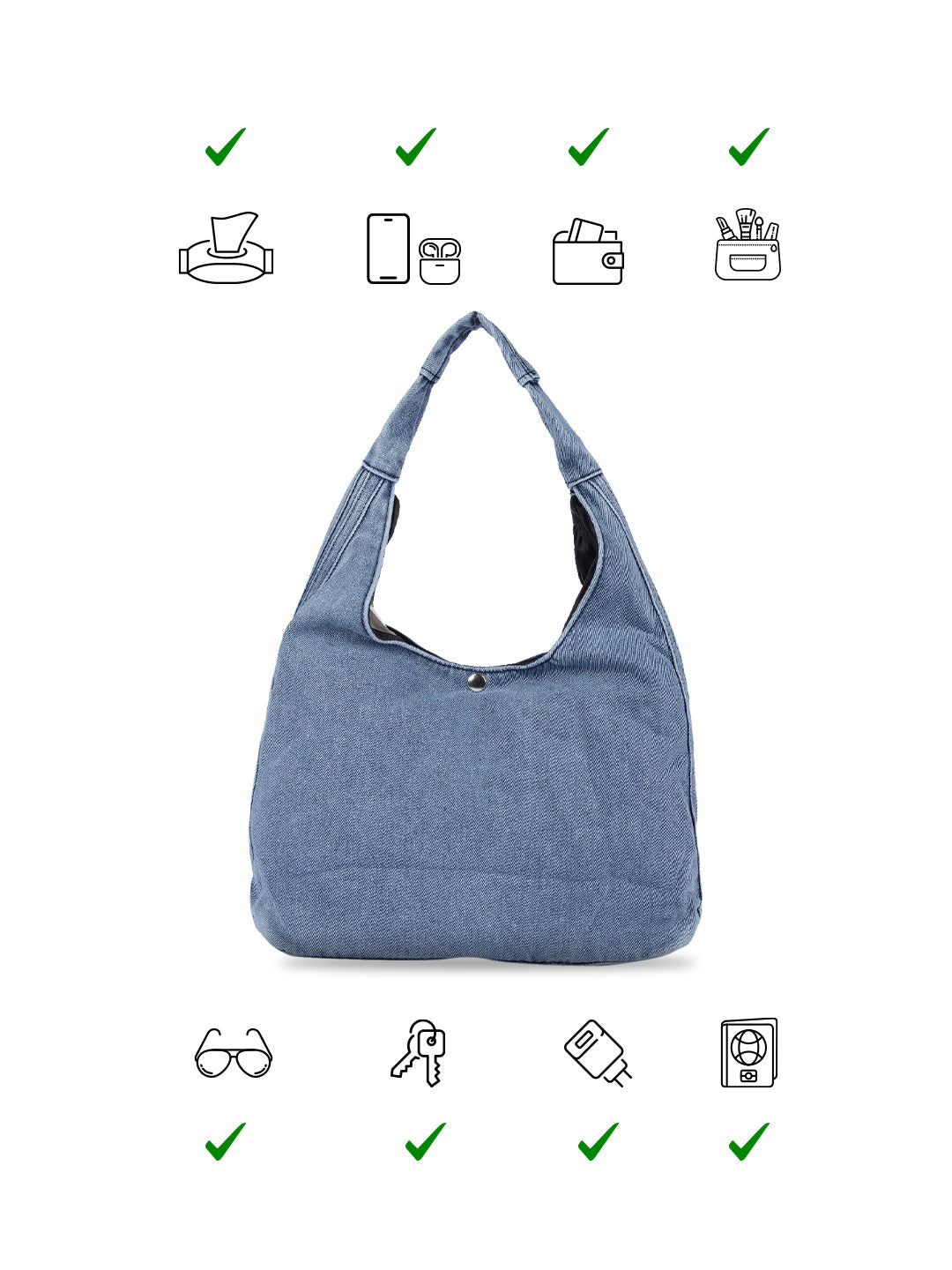 Denim Armhoulder Bag