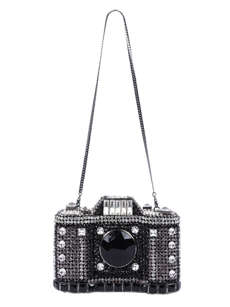 Camera Crystal Clutch