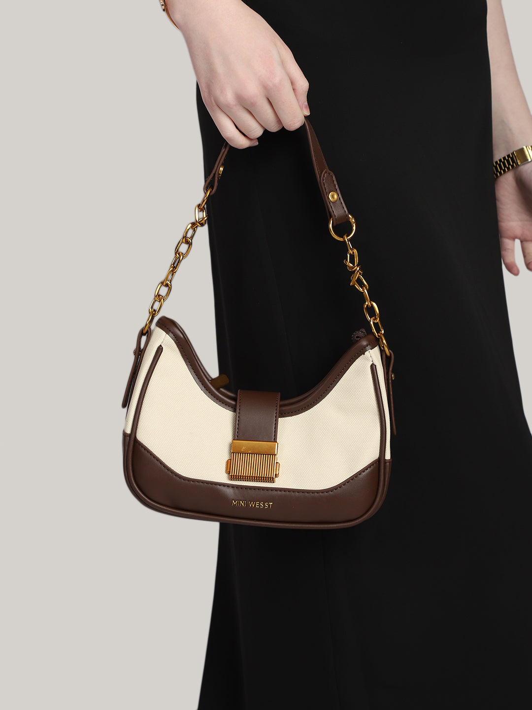 Capetown Beige & Tan Handbag