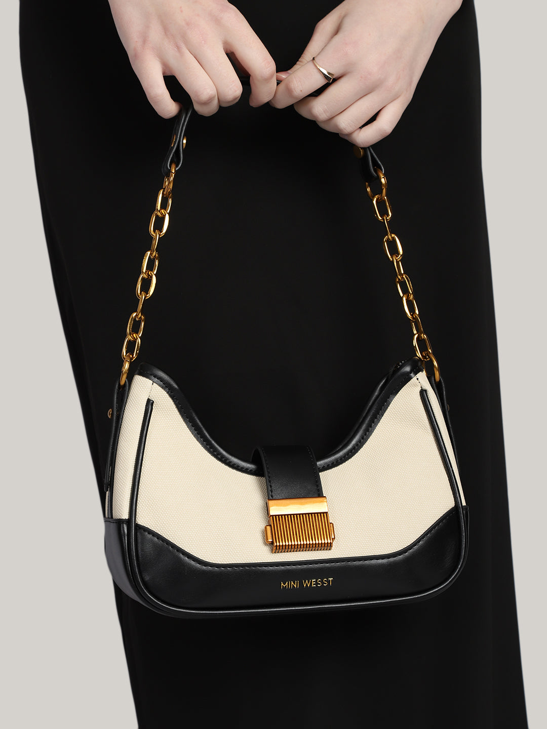 Capetown Beige & Black Handbag