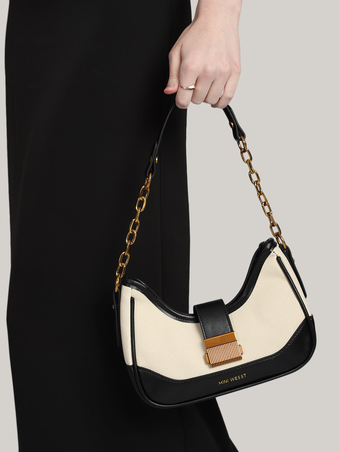 Capetown Beige & Black Handbag