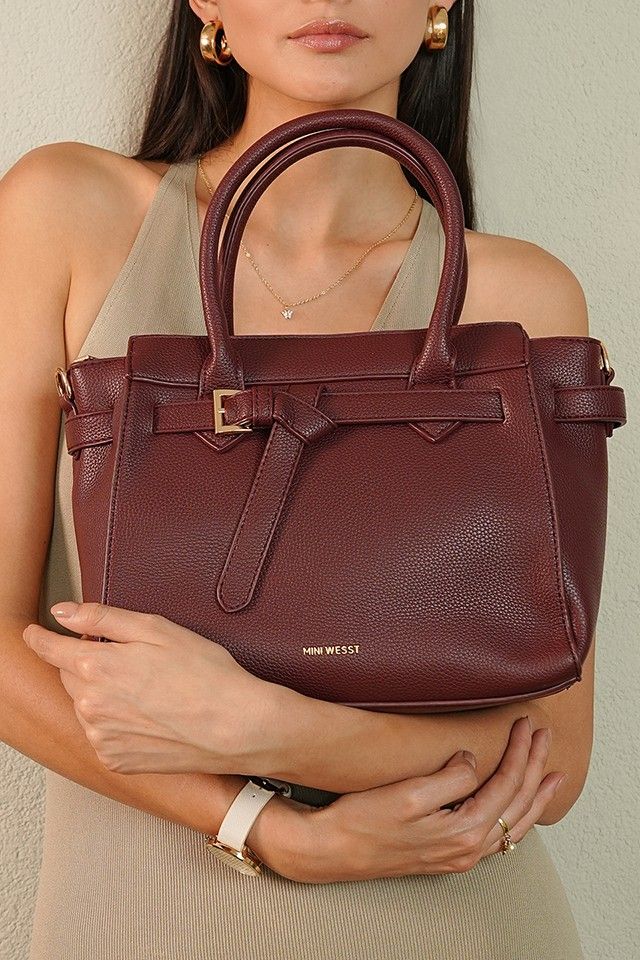 Thea Maroon Handbag