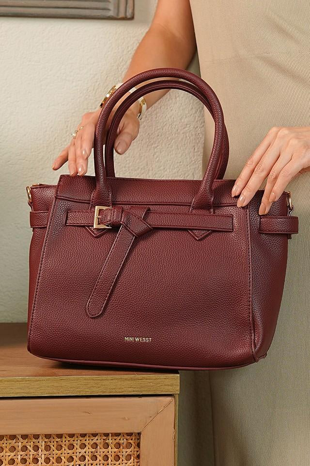 Thea Maroon Handbag