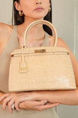 Sarah Beige Handbag