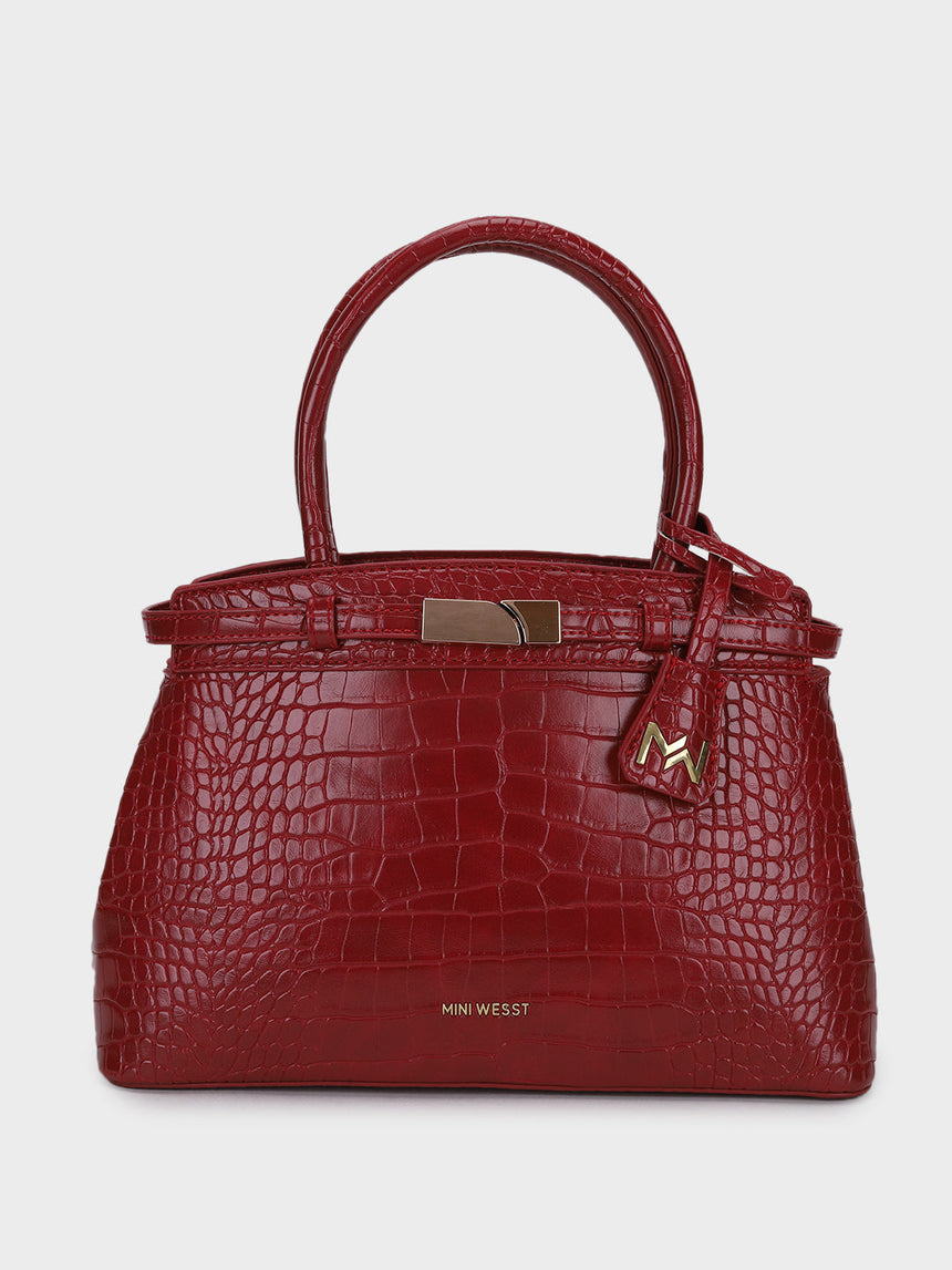 Sarah Maroon Handbag