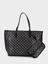 Yara Black Tote Bag With Pouch