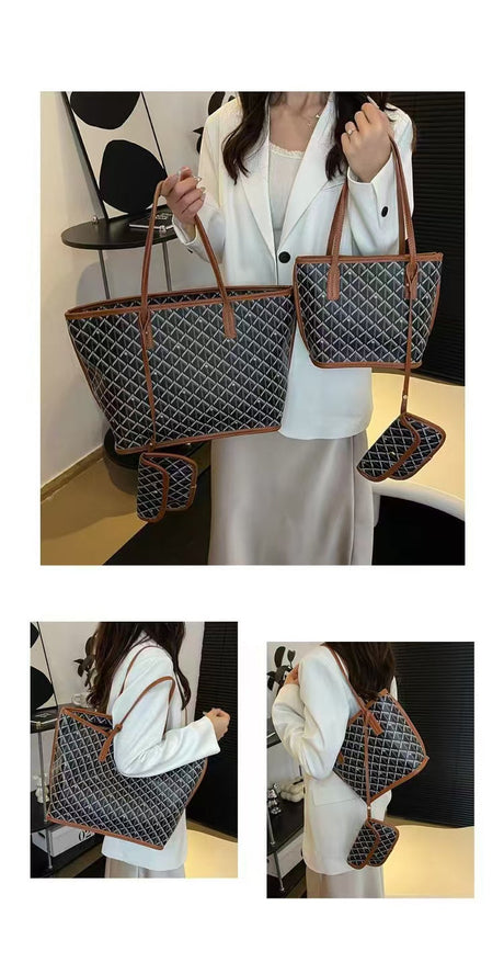 Yara Brown Tote Bag With Pouch