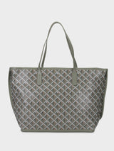 Yara Grey Tote Bag With Pouch