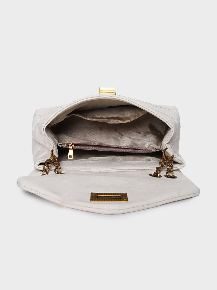Elisa White Sling Bag