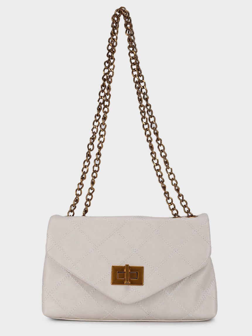 Elisa White Sling Bag