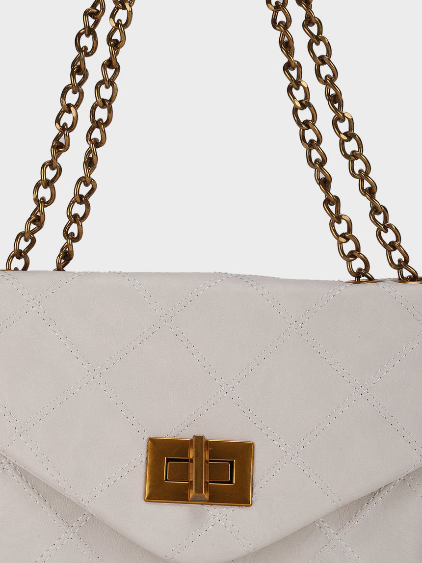 Elisa White Sling Bag