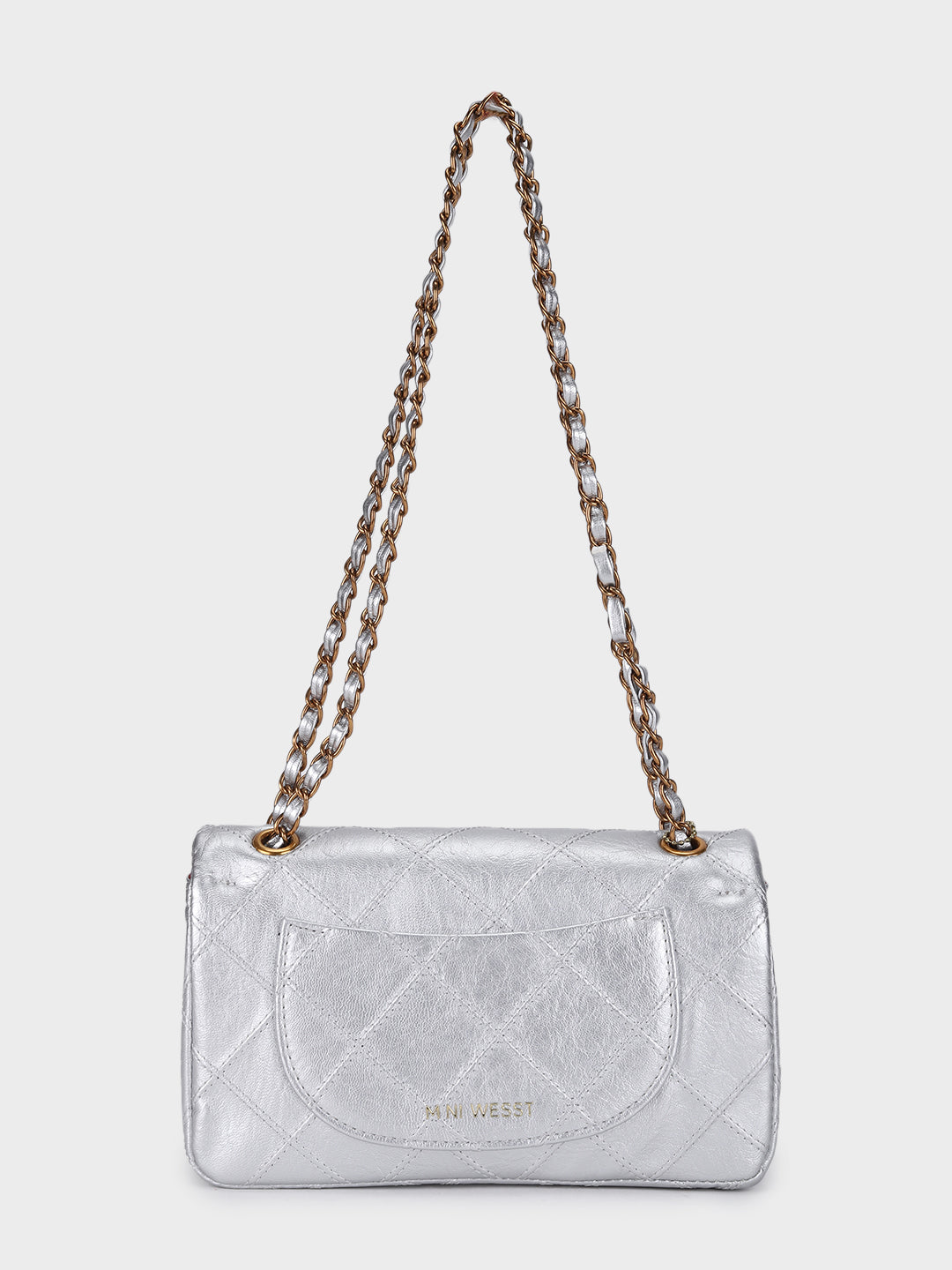 Elisa Silver Sling Bag Twist Lock Party Style – Miniwesst