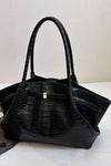Hana Black Croco Totebag