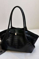 Hana Black Croco Totebag