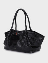 Hana Black Croco Totebag