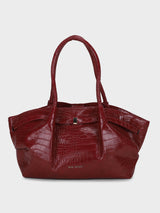 Hana Red Croco Totebag