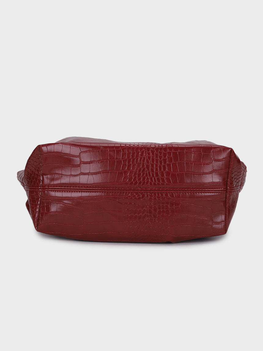Hana Red Croco Totebag