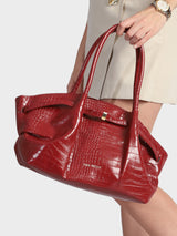Hana Red Croco Totebag
