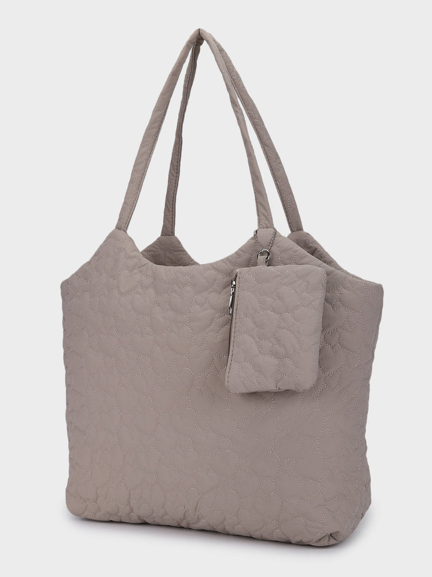 Hearts Grey Dora Totebag With Pouch