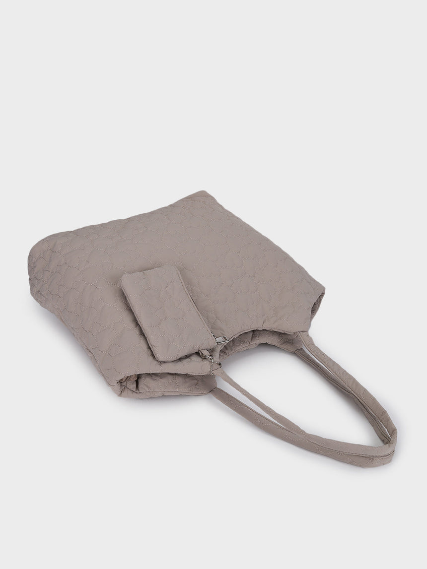 Hearts Grey Dora Totebag With Pouch