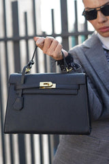 Sharon Black Birk Handbag