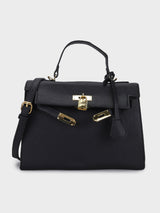 Sharon Black Birk Handbag