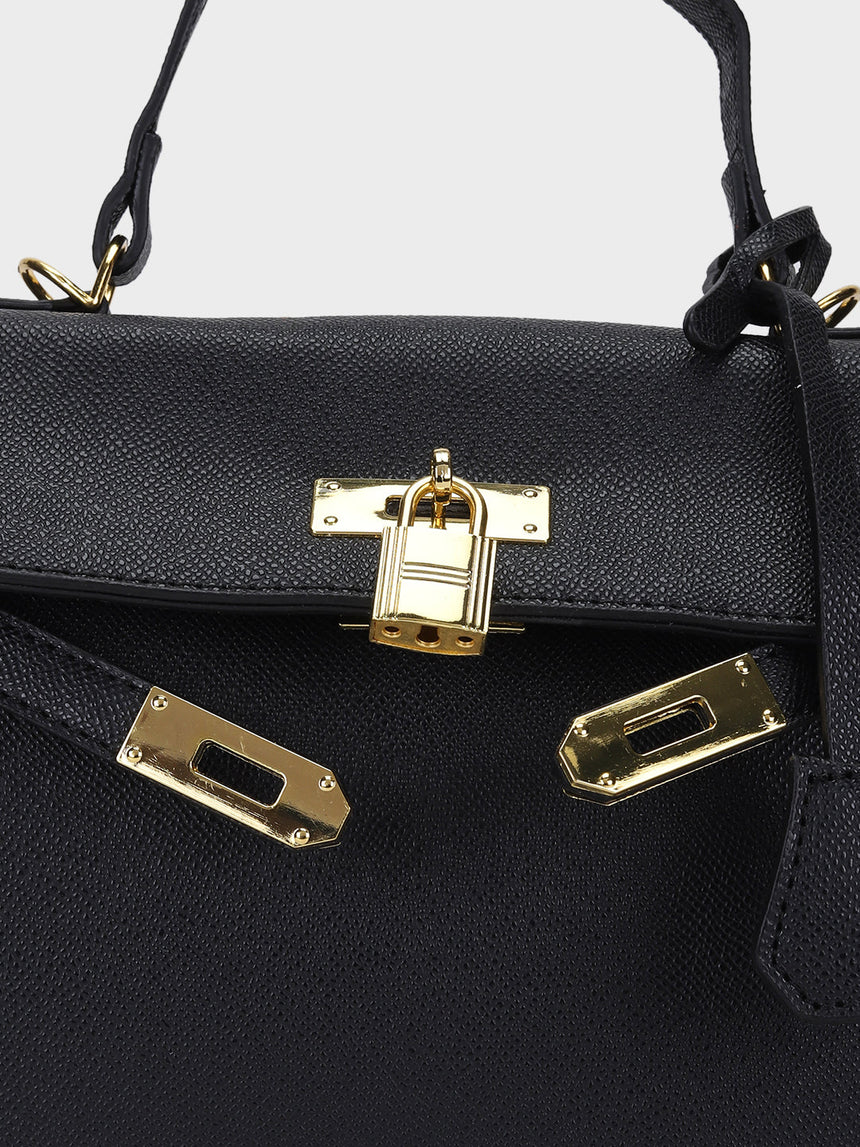 Sharon Black Birk Handbag