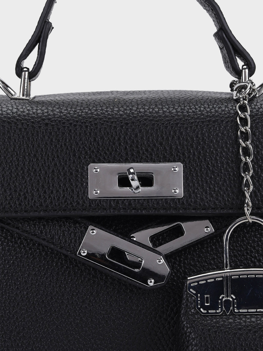 Luna Black Birk Sling Bag With Charm