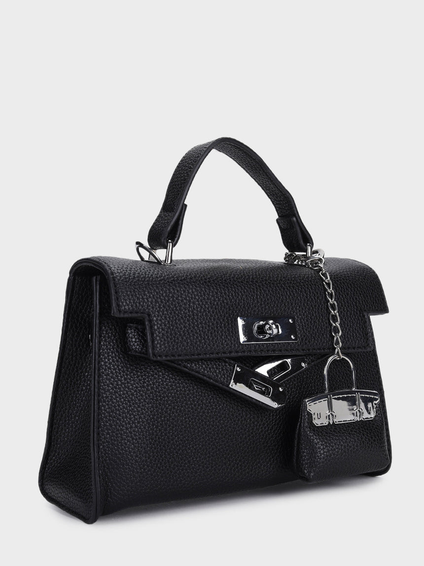 Luna Black Birk Sling Bag With Charm