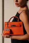 Luna Orange Birk Sling Bag With Charm
