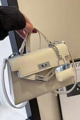 Luna White Birk Sling Bag With Charm
