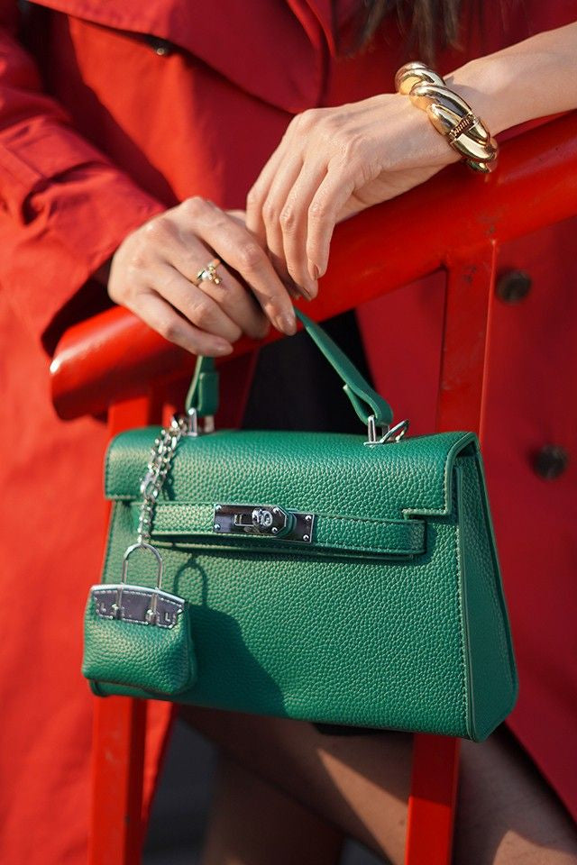 Luna Green Birk Sling Bag With Charm